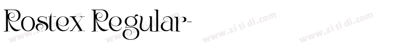 Rostex Regular字体转换 Rostex Regular字体转换